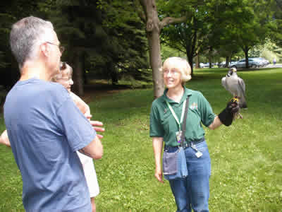 Nancy Mores with Zeus